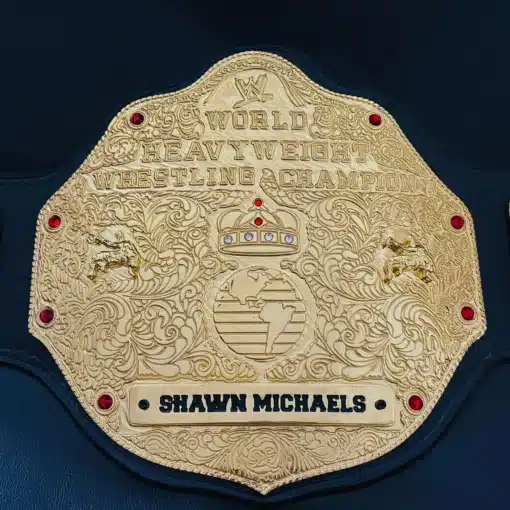 WWE Big Gold Belt replica with gold plates, red gems