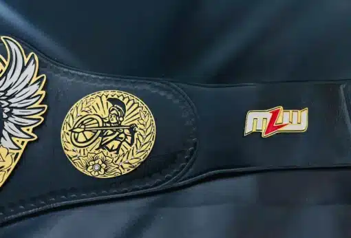 Authentic-looking MLW replica belt for cosplay events, fantasy leagues, or wrestling trophies