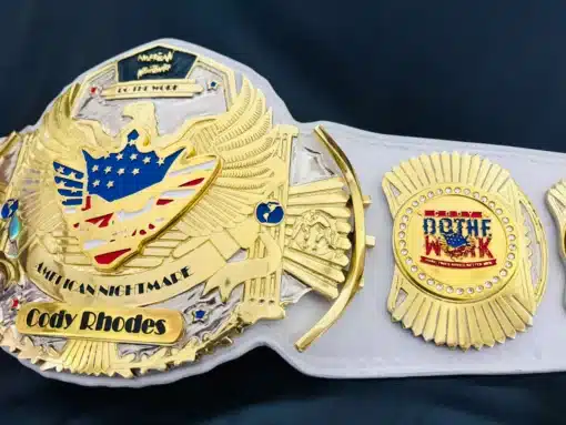 Cody Rhodes American Nightmare championship title belt in 5mm thick gold finish