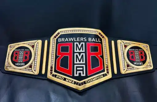 Gold-plated Brawlers Ball belt for professional 145lbs division