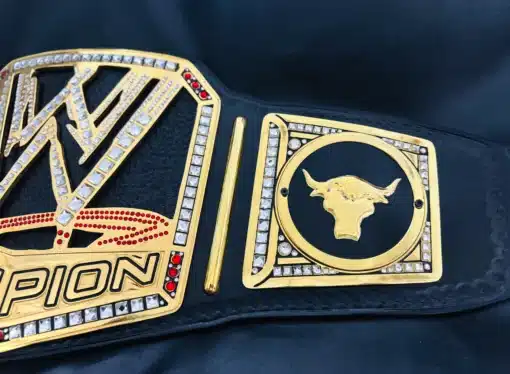 Realistic WWE belt replica featuring The Rock’s branding and luxury craftsmanship