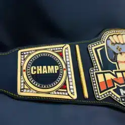Esports winner belt featuring Swarovski-style red and clear crystal gems.