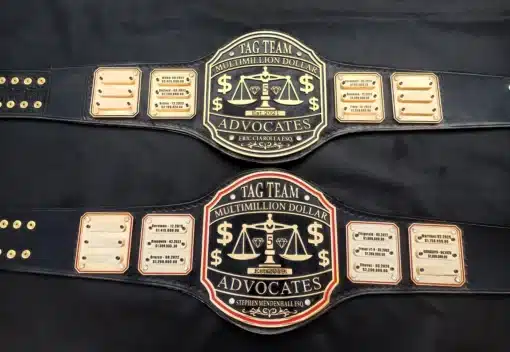 Customizable corporate recognition belt with real leather strap