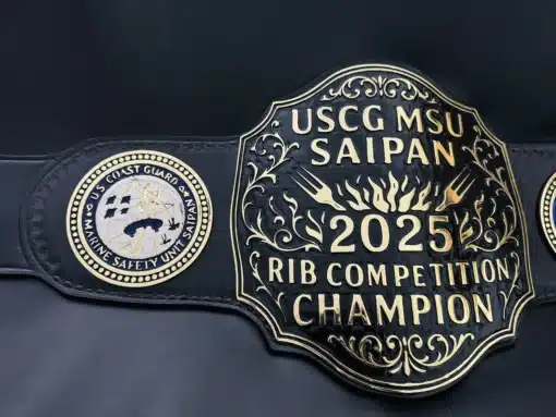 Personalized rib cook-off belt for military or public food competitions