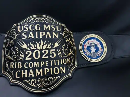 ersonalized BBQ grill-off belt for best chef or pitmaster