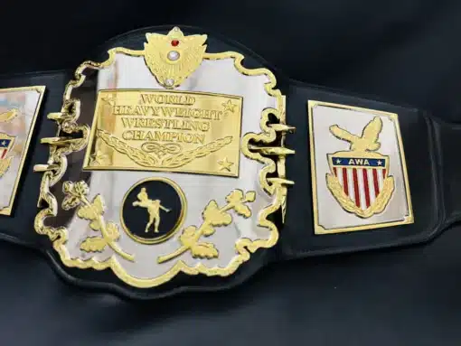 Polished Gold and Chrome Plating on AWA Heavyweight Title Belt
