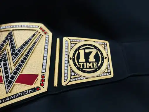 Side plates featuring "17 Time Champion" on John Cena WWE belt replica