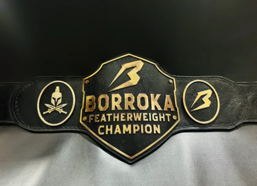 Fully customizable MMA title belt perfect for fight nights, tournaments, and championship bouts.