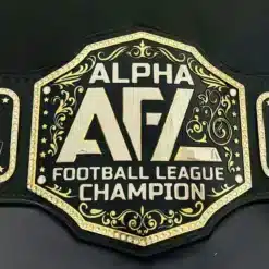 Alpha Football League fantasy football championship belt with gold plating
