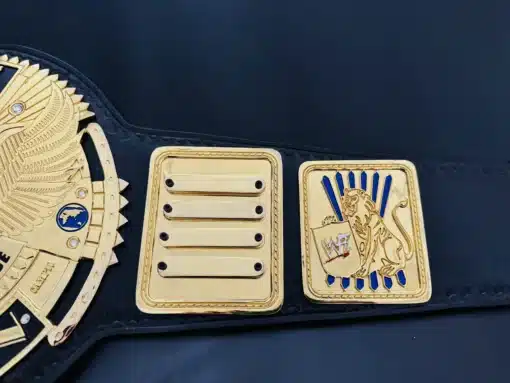 Fantasy football trophy belt with custom logo, text, and HD engraving