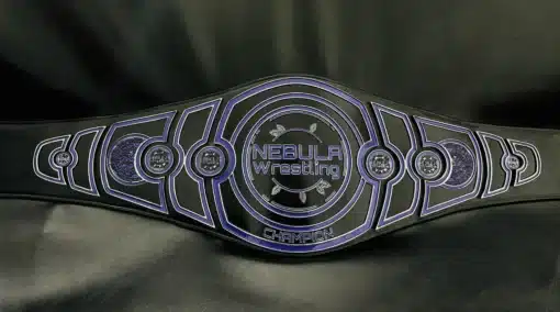 High-definition engraved wrestling championship belt with chrome finish