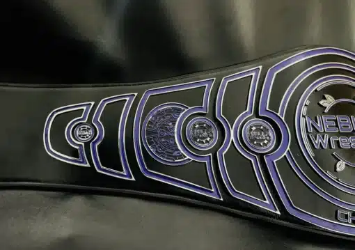 Custom-made belt for wrestling promotions, schools, or championship events