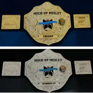 Custom Championship Belts for Events – Gold, Silver & Bronze Awards