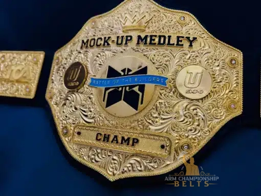 Premium Gold Belt Trophy for Competitions and Sports Events