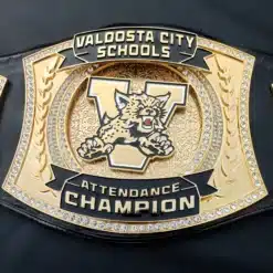 Valdosta school championship belt used for attendance and student awards