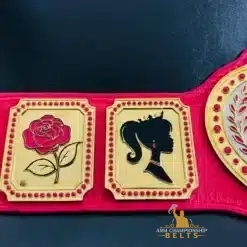 Unique birthday belt for girlfriend inspired by Barbie with heart center and sparkle effect
