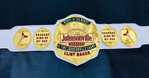 Johnsonville Sausage King of Hy‑Vee championship belt for corporate awards