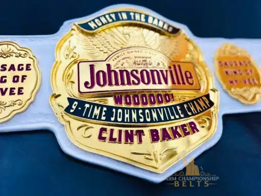 24k gold‑plated HD‑engraved corporate belt close‑up