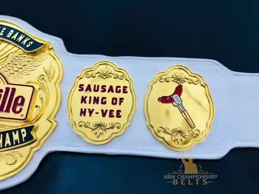 HD engraved corporate trophy belt for branding and team awards