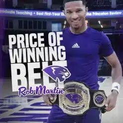 Rob Martin Wearing High Point Basketball Champion Belt