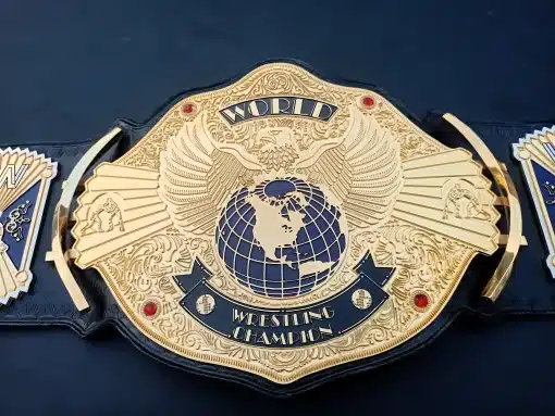 Heavyweight Champion Custom Belt with engraved logo – perfect for pro wrestling events