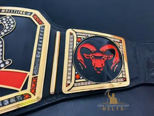 Belt made for Rockford State Champion wrestling with initials R