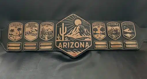 Championship belt used as a golf tournament trophy in Arizona
